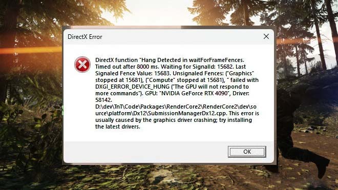 battlefield crashing error message