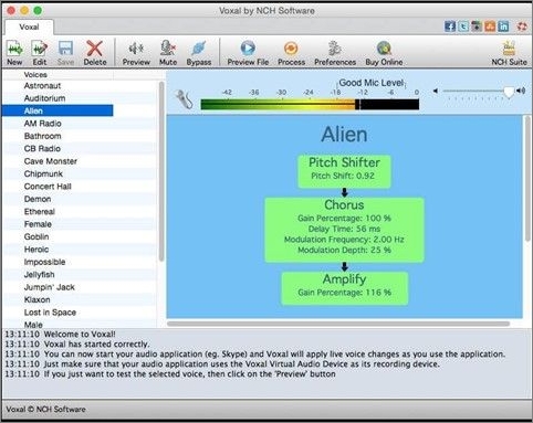 trocador de voz voxal