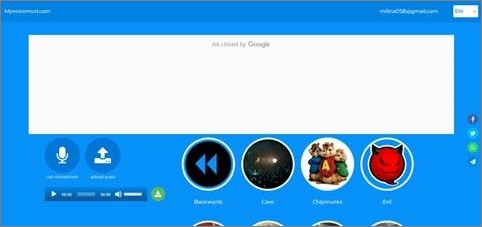 Gandalf trocador de voz on-line