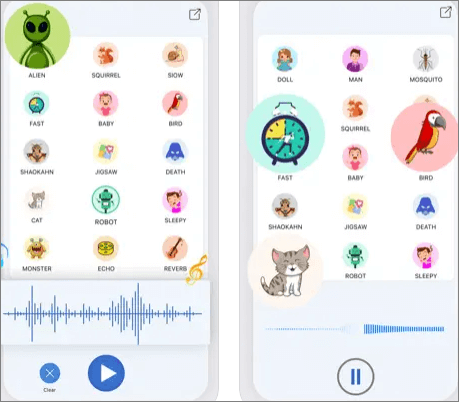 Trocador de voz para meninas!