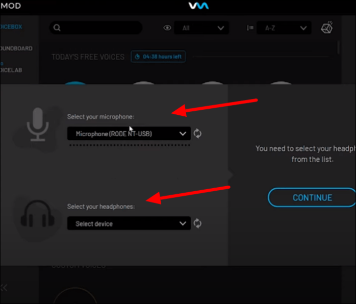 setup voicemod mircophone