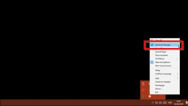 set clownfish voice changer