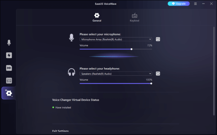 definir configurações de som