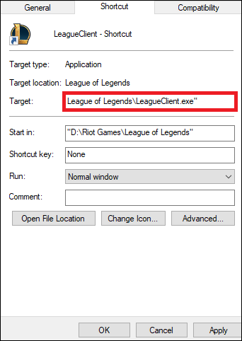 leagueclient 快捷方式