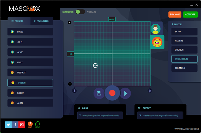 Trocador de voz MasqVox