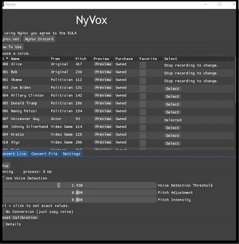 Trocador de voz NyVox