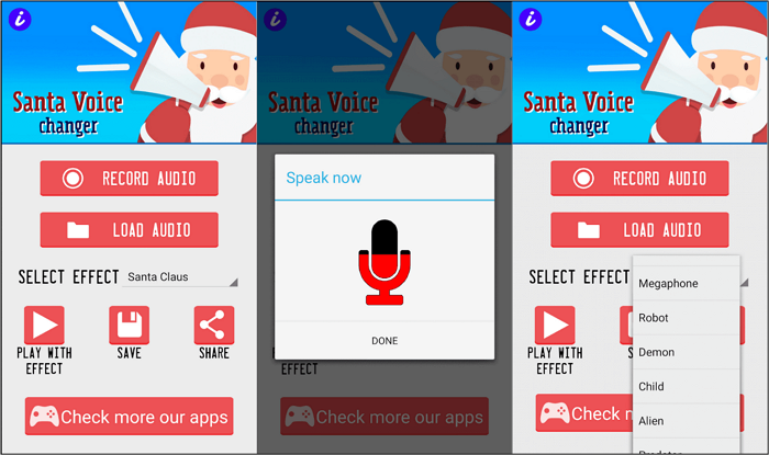 Trocador de voz do Papai Noel