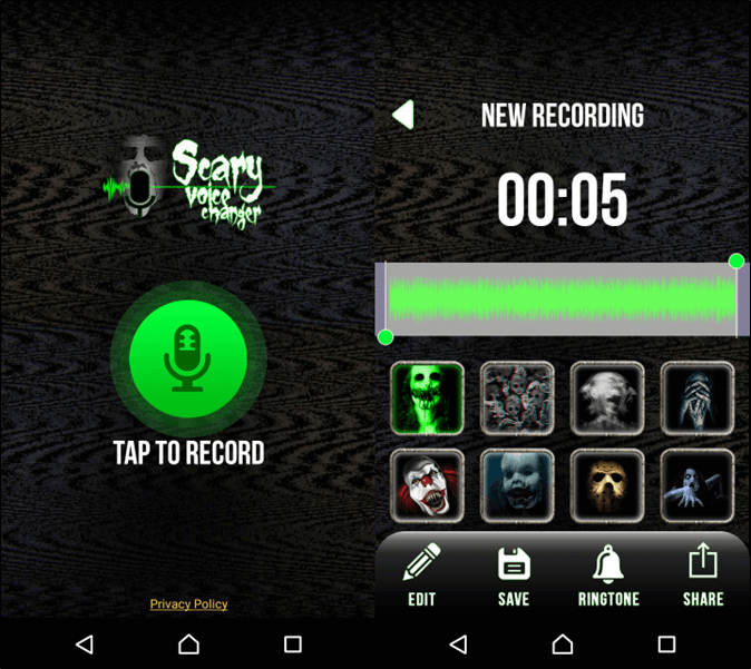 Cambia voce spaventoso