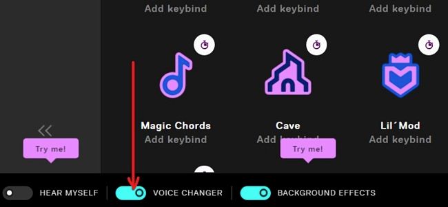 activar el cambiador de voz