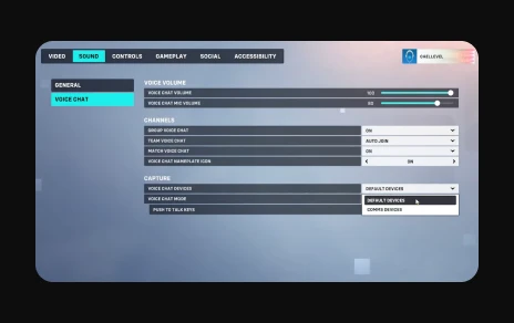 set default devices on overwatch