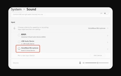 set default input device on Windows