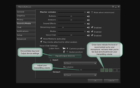 change settings