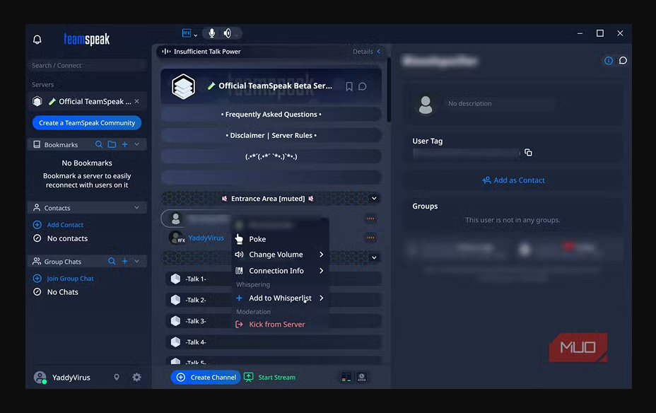 start changing your voice in teamspeak